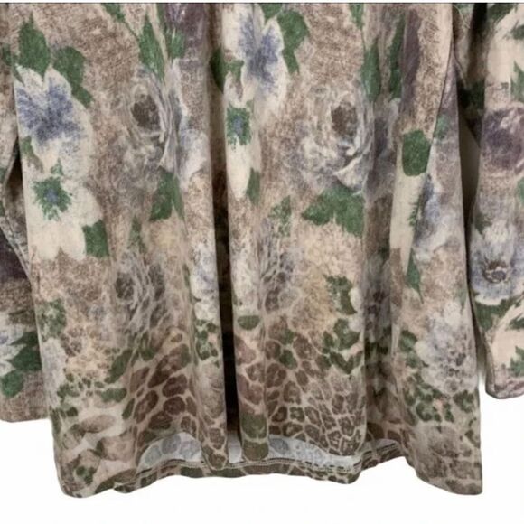 Soft Surroundings Top Mixed Print Long Sleeve Symphonia Top Medium - Picture 4 of 6